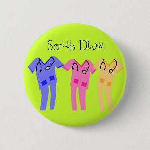 Zuster- of medische cadeautjes aan toonder ronde button 5,7 cm