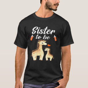 Zuster om Giraffe Baby shower te zijn T-shirt