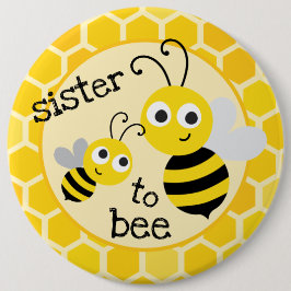 Zuster om te zijn - zuster om te worden ronde button 6,0 cm
