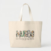 Zuster One Amazing Superheld Modern Typografie Grote Tote Bag (Voorkant)