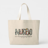 Zuster One Amazing Superheld Modern Typografie Grote Tote Bag (Achterkant)