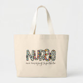 Zuster One Amazing Superheld Modern Typografie Grote Tote Bag (Voorkant)