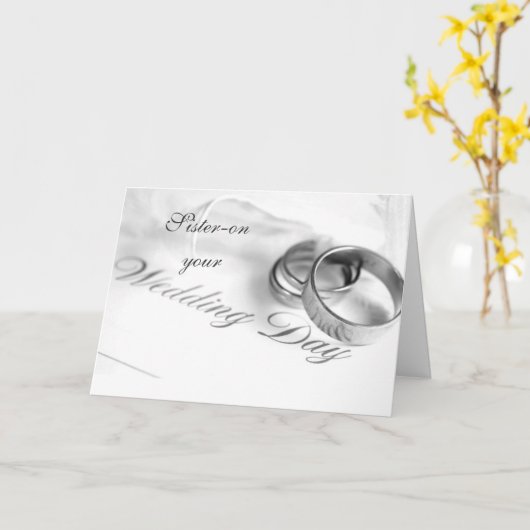 ZUSTER OP JE TROUWDAG-LIEFDE / GELACH KAART (Gele Bloem)