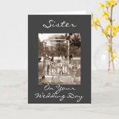 ZUSTER OP JULLIE TROUWDAG KAART (Gele Bloem)