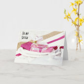 ZUSTER OP JULLIE TROUWDAG LIEFDE KAART (Gele Bloem)