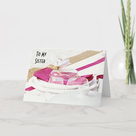 ZUSTER OP JULLIE TROUWDAG LIEFDE KAART (Voorkant)