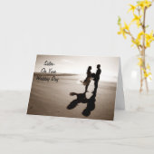 ZUSTER OP UW TROUWDAG-LIEFDE / PLEZIER KAART (Gele Bloem)