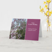 Zuster, op uw verjaardag... kaart (Gele Bloem)