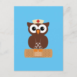 Zuster Owl (m/bandaid) Briefkaart