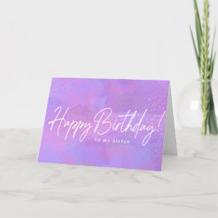 Zuster Paars Birthday Card Girly Folded Kaart