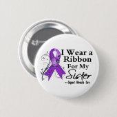Zuster Paars lint - Pancreaskanker Ronde Button 5,7 Cm (Voorkant /achterkant)