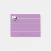 Zuster Paars Stethoscoop Fun Personalizeerd Post-it® Notes (Voorkant)