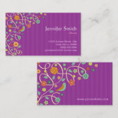 Zuster - Paarse Natuur Thema Visitekaartje (Voorkant / Achterkant)