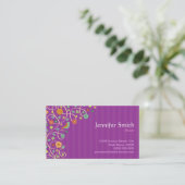 Zuster - Paarse Natuur Thema Visitekaartje (Staand voorkant)