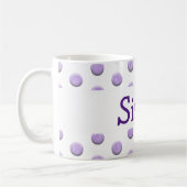 Zuster Paarse Waterverf Stippen met Tekst Koffiemok (Links)