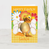 Zuster Paas Kaart met kuikeneieren en heldere stro (Voorkant)