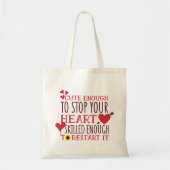 Zuster Paramedic Medical NHS FUNNY HEART Starter Tote Bag (Voorkant)