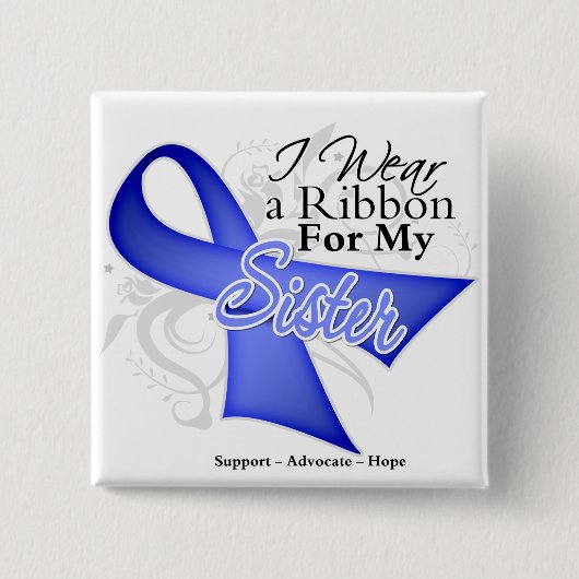 Zuster Periwinkle Ribbon - Stomach Cancer Vierkante Button 5,1 Cm (Voorkant)