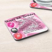 Zuster Poem - 16e verjaardag Drankjes Onderzetter (Linkerzijde)