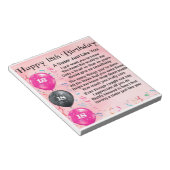 Zuster Poem - 18th Birthday Design Notitieblok (Schuin)