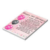 Zuster Poem - 18th Birthday Design Notitieblok (Linkerzijde)