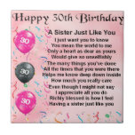 Zuster Poem - 30th Birthday Design Tegeltje<br><div class="desc">Een groot cadeau voor een zus op haar 30ste verjaardag</div>