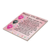 Zuster Poem - 30th Birthday Design Tegeltje (Zijkant)