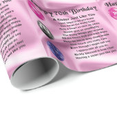 Zuster Poem - 70e verjaardag Cadeaupapier (Rol Hoek)