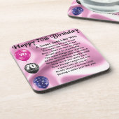 Zuster Poem - 70e verjaardag Onderzetter (Linkerzijde)