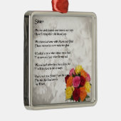 Zuster Poem - Flowers Metalen Ornament (Rechts)