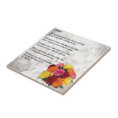 Zuster Poem - Flowers Tegeltje (Zijkant)