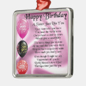 Zuster Poem - Happy Birthday Design Metalen Ornament (Links)