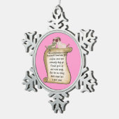 Zuster Poem Holiday sneeuwvloksieraar Tin Sneeuwvlok Ornament (Rechts)