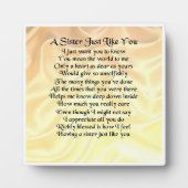 Zuster Poem Plaque - Cream Silk Design Fotoplaat (Voorkant)