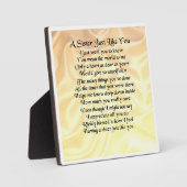 Zuster Poem Plaque - Cream Silk Design Fotoplaat (Voorkant)