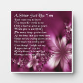 Zuster Poem Plaque - Flowers Design Fotoplaat (Voorkant)