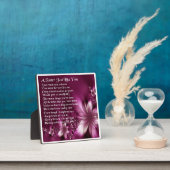 Zuster Poem Plaque - Flowers Design Fotoplaat (Insitu)