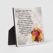 Zuster Poem Plaque - Flowers Design Fotoplaat (Voorkant)