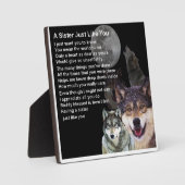 Zuster Poem Plaque - Wolfontwerp Fotoplaat (Voorkant)