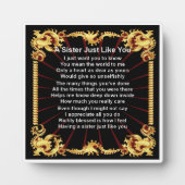 Zuster Poem Plaque - Zwart design Fotoplaat (Voorkant)