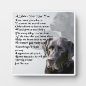 Zuster Poem Plaque - Zwart labrador design Fotoplaat (Voorkant)