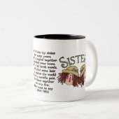 Zuster Poem sentimentale koffie mok (Voorkant rechts)