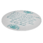 Zuster Poem van Christina Rossetti Turquoise Blue Snijplank (Hoek)