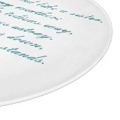 Zuster Poem van Christina Rossetti Turquoise Blue Snijplank (Hoek)