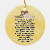 Zuster Poem-versiering Keramisch Ornament (Voorkant)