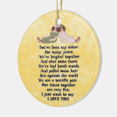 Zuster Poem-versiering Keramisch Ornament (Links)