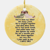 Zuster Poem-versiering Keramisch Ornament (Achterkant)