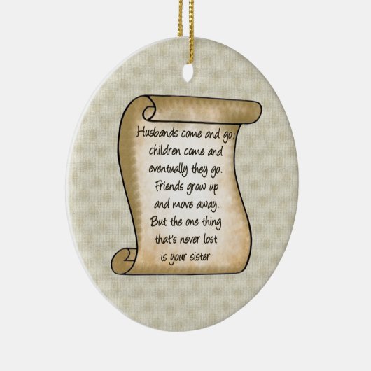 Zuster Poem-versiering Keramisch Ornament (Rechts)