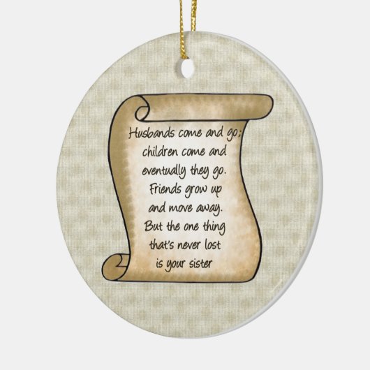 Zuster Poem-versiering Keramisch Ornament (Links)