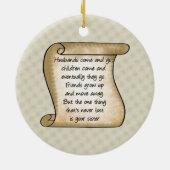 Zuster Poem-versiering Keramisch Ornament (Achterkant)